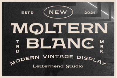Moltern Blanc - Vintage Display Font