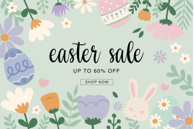 Easter Holiday Sales Banner Template
