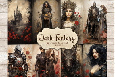 Dark Fantasy Junk Journal Pages | Diary Paper