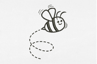Cute Bee for Machine Embroidery