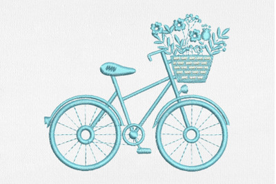 Retro Bicycle for Machine Embroidery