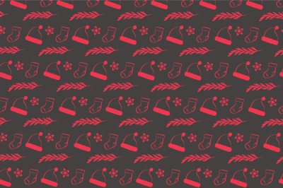 christmas elements pattern vector