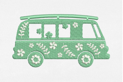Hippie Bus for Machine Embroidery