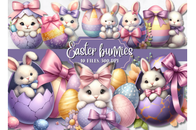 Easter clipart, Easter rabbits clipart