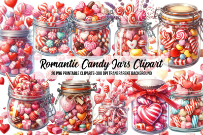 Romantic Candy Jars Clipart