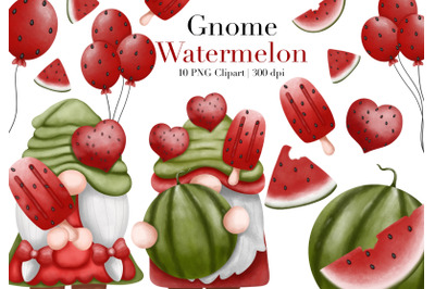 Watermelon Gnome Clipart.
