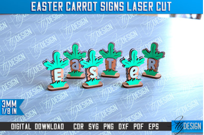 Easter Carrot Signs | Laser Cut Design | CNC File