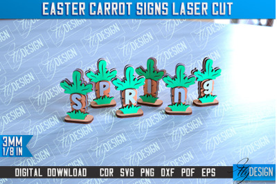 Easter Carrot Signs | Laser Cut Design | CNC File