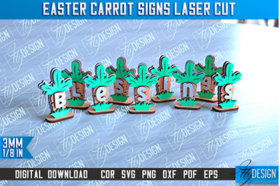 Easter Carrot Signs | Laser Cut Design | CNC File