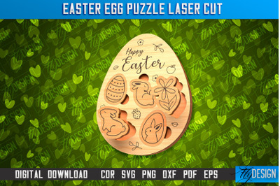 Easter Egg Puzzle | Laser Cutting File | CNC File