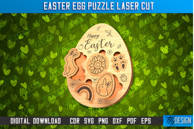 Easter Egg Puzzle | Laser Cutting File | CNC File