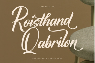Roisthand Qabrilon - Modern Bold Script Font