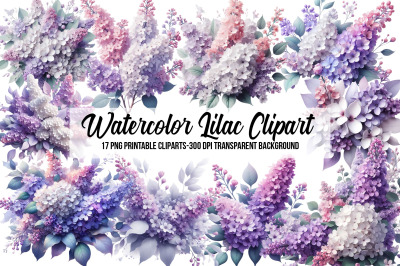 Watercolor Lilac Clipart