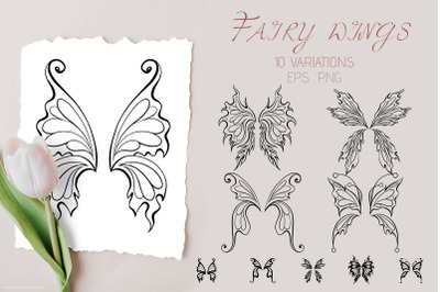 Fairy wings. 10 variations