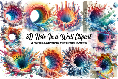 3D Hole In a Wall Clipart
