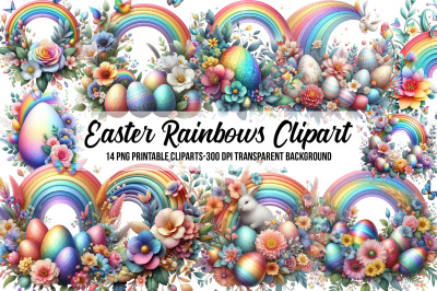 Easter Rainbows Clipart