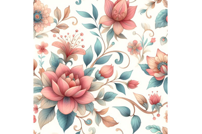 floral seamless watercolor pattern