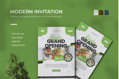 Modern Grand Opening Event - Invitation