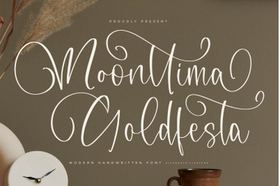 Moonttima Goldfesta - Modern Handwritten Font