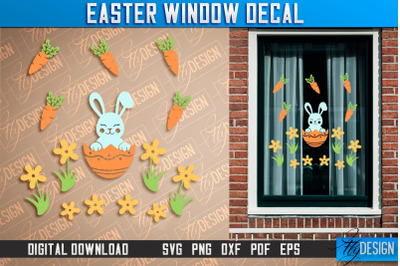 Easter Window Decal | Easter Design | Happy Easter SVG