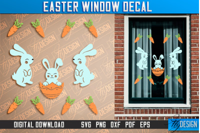 Easter Window Decal | Easter Design | Happy Easter SVG