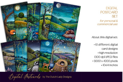 Nighttime Hills Postcards &amp; Art Prints