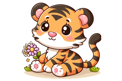 Cute tiger cartoon