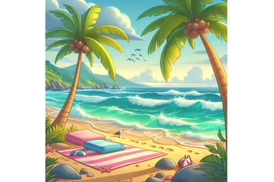 Tropical Beach Scene