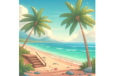 Tropical Beach Scene