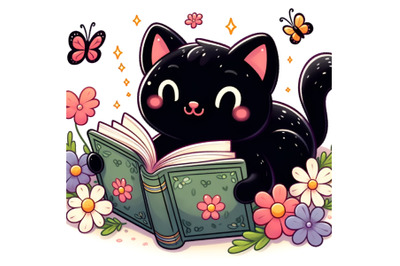 Black Cat Reading Book