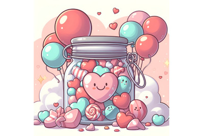 Sweet Valentine&amp;&23;039;s Day Candy Jar