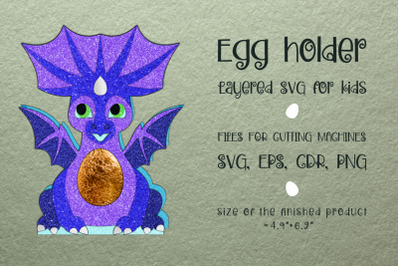 Blue Dragon | Easter Egg Holder | Paper Craft Template