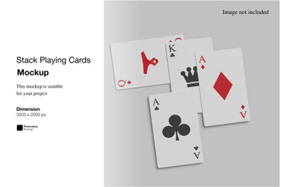 Stack Playing Cards Mockup