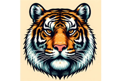 Tiger head, vector graphic