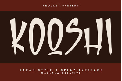 Kooshi Font Decorative Comic Japanese Styles Type