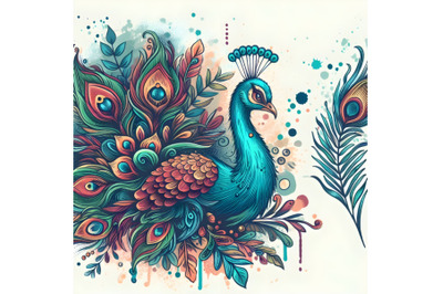 Exotic peacock