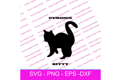 CAT  SUBLIMATION  CAT  CURIOUS KITTY SVG