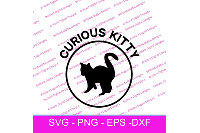 CIRCLE ICON CAT  CURIOUS KITTY SVG