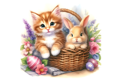 Easter Bunny in a basket