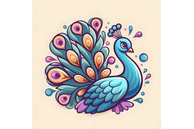 art of a peacock logo