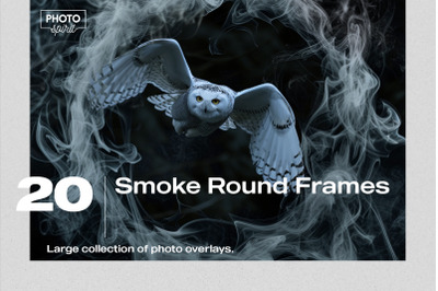 20 Smoke Round Frames Effect Photo Overlays