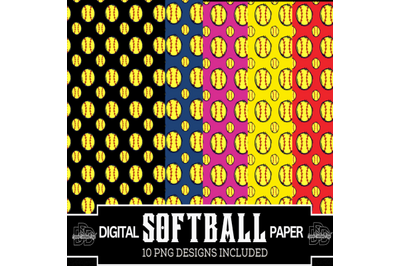 Softball Seamless Paper Bundle, Transparent, softballs, softball backg
