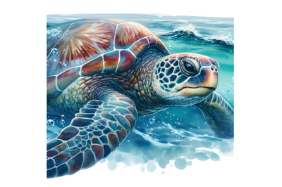 Big sea turtle