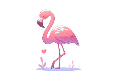 Artistic Pink Flamingo