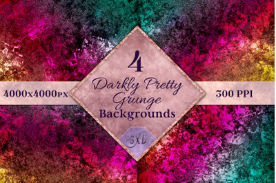 Darkly Pretty Grunge Backgrounds - 4 Images