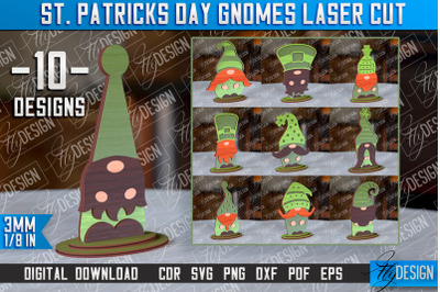 St. Patricks Day Gnomes Laser Cut | Laser Cut Design | CNC Files