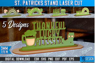 St. Patrick&#039;s Day Stand |3D Stand Laser Cut | Lucky Decor&nbsp;| CNC File