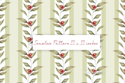 Vertical seamless floral pattern