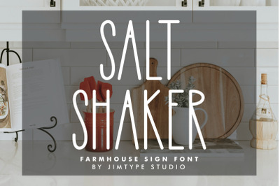 Salt Shaker Font| Farmhouse Font | Tall and Skinny Font