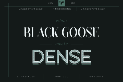 When BlackGoose meets Dense 64 fonts